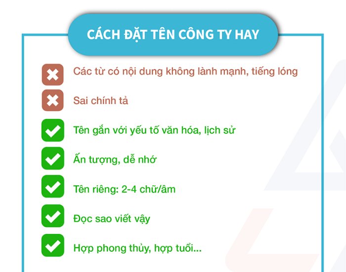 Cách đặt tên công ty