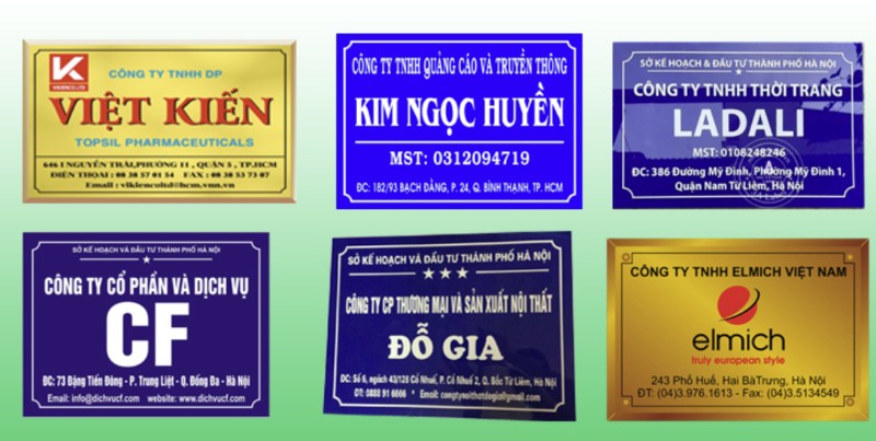 Ảnh mẫu bảng hiệu đã làm