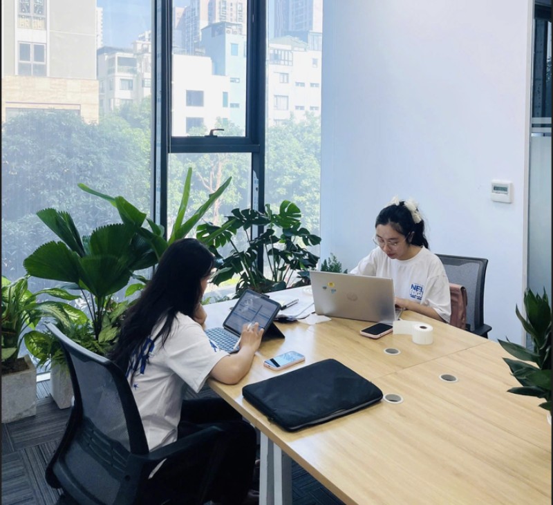 Một góc nhỏ chỗ ngồi linh hoạt tại Onhub office